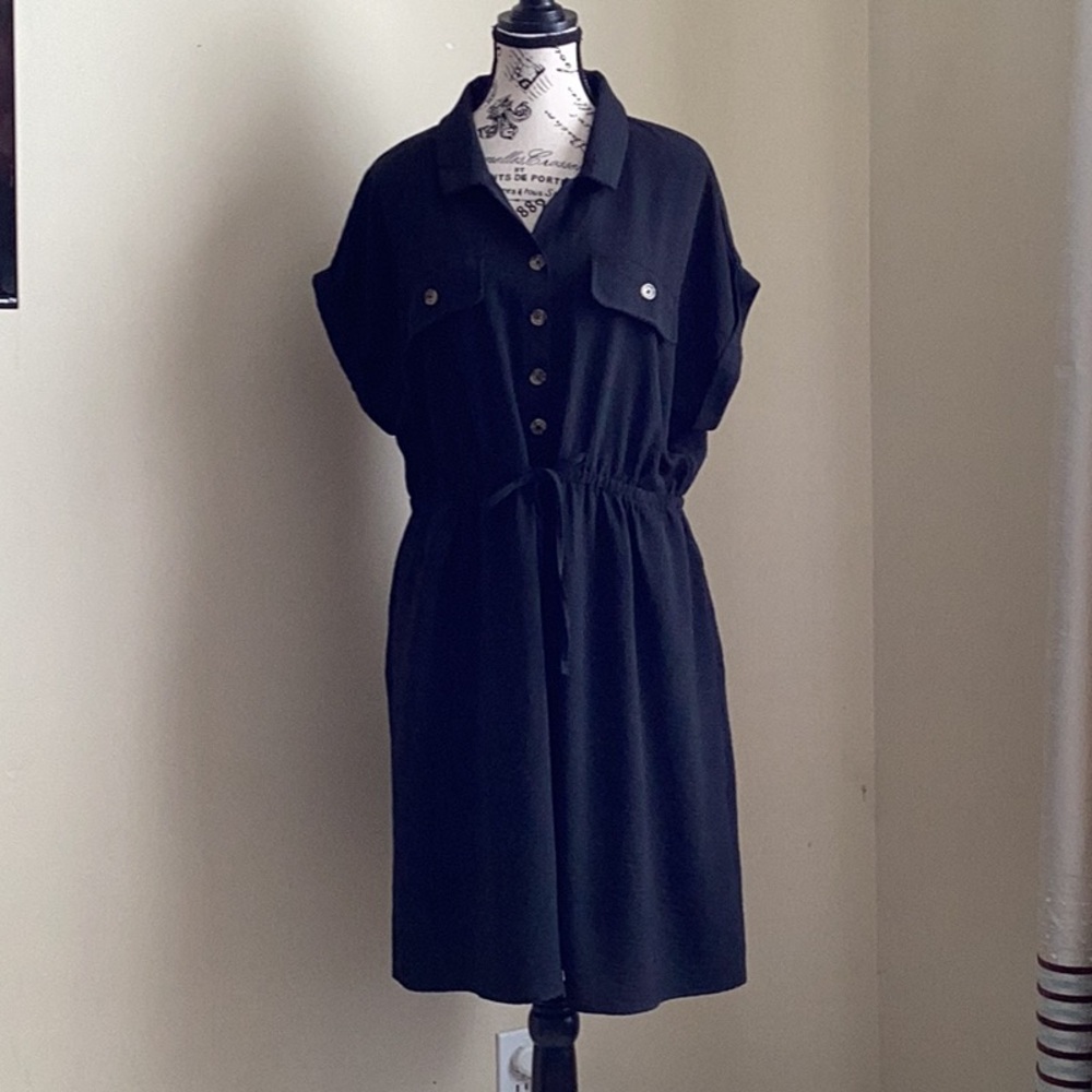 Lucky Brand Black Short Sleeve Dress